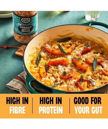 Bold Bean Co Organic White Beans. 1 x 700g Jar All Natural Ingredients Suitable for Vegans - Buy Online on GoSupps.com