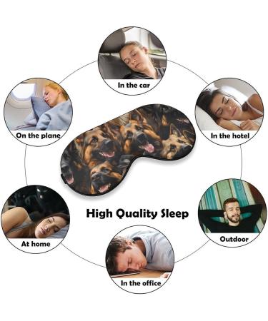 German Shepherd Dogs Funny Eye Mask - Soft Blindfold for Sleeping & Travel | Adjustable Strap - Buy Online on GoSupps.com