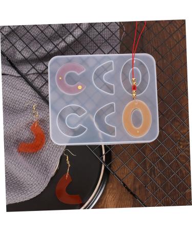 Operitacx 1pc Eardrop DIY Jewelry Home White Creative Epoxy Silicone Studio for Pendant Making Crystal Mold White 15x12.3x0.7cm - Buy Online on GoSupps.com