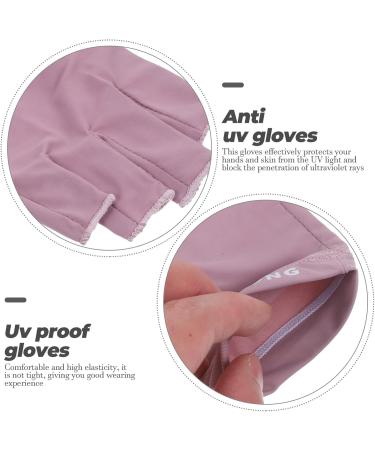 FOMIYES 1 Pair Uv Gloves Sun Protection Gloves Outdoor Hiking Gloves Manicure Gloves Uv Protection Uv Gel Gloves Nails Gel Nail Gloves Major Women's Lamp Fabric As Shown - Buy Online on GoSupps.com