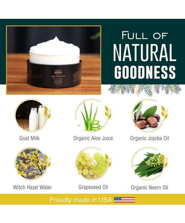 4 Oz. Age Defense Vitamin C Face Cream with Aloe Vera, Goat Milk - Natural Anti-Aging Moisturizer - Buy Online on GoSupps.com