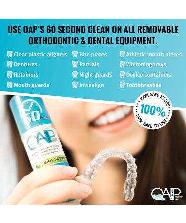 OAP Cleaner Orthodontic Cleaner | Retainer, Denture & Mouth Guard Cleanser | 60 Second Gel | Paraben & Sulfate Free - Buy Online on GoSupps.com