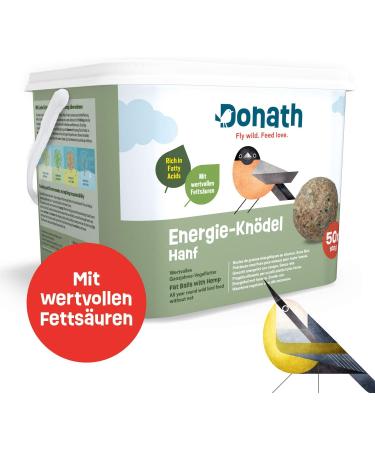Buy DONATH Energy Hemp Dumplings for Wild Birds - 100g | Premium All-Year Feed from Southern Germany - 50 Pack - Buy Online on GoSupps.com