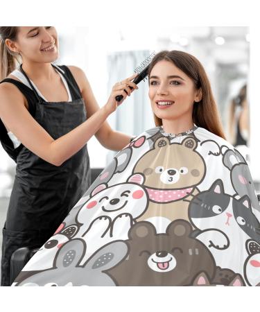 Buy Waterproof Barber Cape - Cartoon Bear Bunny Cat Koala & Panda Haircut Bib for Men & Women - Fun Cheetah Design for Hair Cutting - Buy Online on GoSupps.com