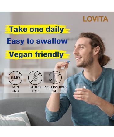 Lovita Timed-Release B Complex for Men | 8-Hour Energy & Nutrient Metabolism Support with 10 Vitamin Bs Vegetarian Tablets (60 Count) 60 Count (Pack of 1) - Buy Online on GoSupps.com