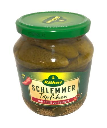 Khne Schlemmertpfchen Spicy Gherkins with Chili 6-Pack (6x300g) | International Shipping Available - Buy Online on GoSupps.com