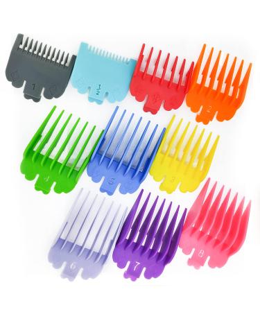 Hair Clipper Guards Cutting Guides/Combs -from 1/16 inch to 1 inch, Compatible with Most Wahl Clippers colorful-bagged