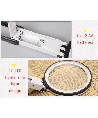 Professional Handheld Magnifier Magnifier LED Lighted Lamp Foldable with Full of Stars - Buy Online on GoSupps.com