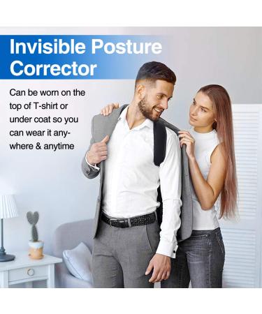Updated Posture Corrector for Men & Women | Adjustable Upper Back Brace for Neck Shoulder Support & Pain Relief - Buy Online on GoSupps.com