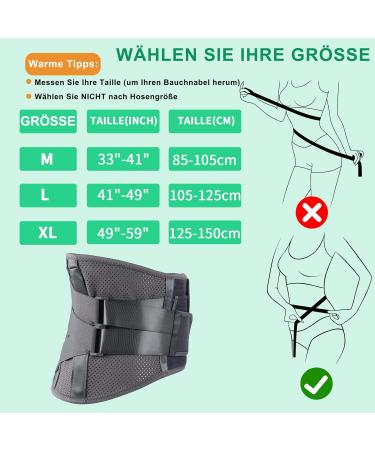 Buy Hongjing XL Back Support Belt for Lower Back Pain Relief | 7 Struts Breathable Design Sciatic Pain Relief - Heavy Lifting | Iron Gray (125-150cm) - Buy Online on GoSupps.com