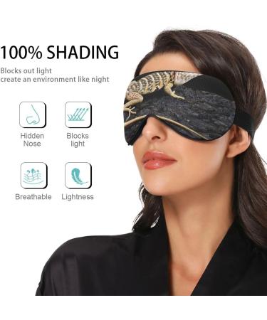 Baja Black Collared Lizard Sleep Mask - Light Blocking Eye Mask for Sleeping | Adjustable Strap | Soft & Lightweight Eye Cover for Men & Women | Perfect for Travel Naps & Work - Buy Online on GoSupps.com