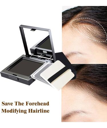 Instant Hairline Shadow - Hairline Powder for Quick Grey Hair Cover - Windproof & Sweatproof Hair Touch-Up with Root Concealer - Long-Lasting Mirror & Puff Included (Dark Brown) - Buy Online on GoSupps.com