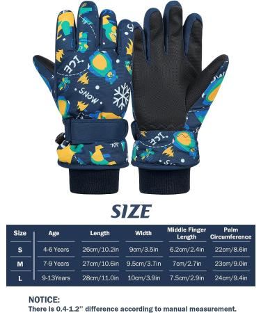 Century Star Kids Waterproof Snow Gloves | Insulated Winter Gloves for Boys and Girls | Outdoor Mittens for Skiing | Purple | Large (9-13 years) - Buy Online on GoSupps.com