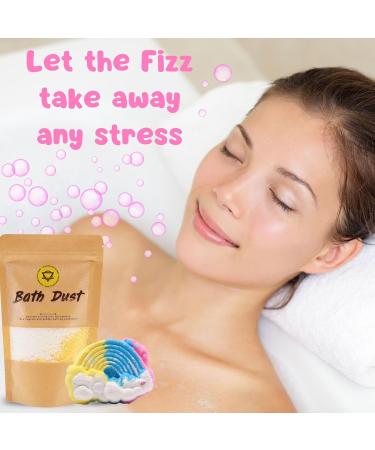 Exam Gifts - Pink Velvet Bag with Bunny Ears Including Lemon Meringue Pie Bath Dust Girls Bath Bombs x3 and Yellow Duck Soap Bath Set - Buy Online on GoSupps.com