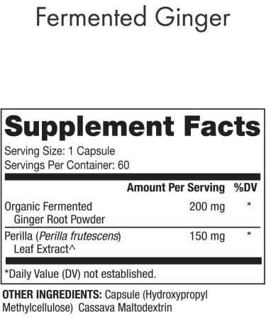Dr. Mercola Fermented Ginger Capsules - 60 Count | Digestive & Immune Support - Buy Online on GoSupps.com