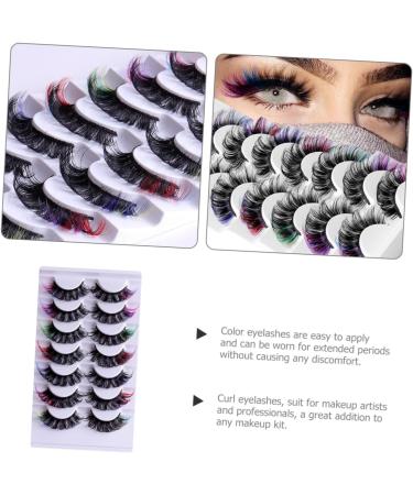 FRCOLOR 7 Pairs Fake Eyelashes False Lashes Cosmetic Lashes Women Lashes with Color Colored Lashes False Lash Extensions Individual Lashes Curl Lash Clusters Chemical Fiber Extend Cosplay - Buy Online on GoSupps.com