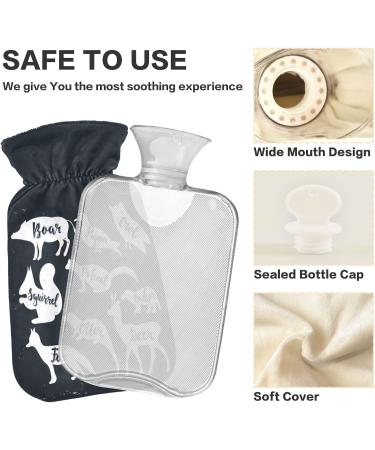 Buy Naanle Wild Animals Hot Water Bottle 2L | Heat & Cold Therapy for Pain Relief - Ideal for Bed Hands & Feet - Buy Online on GoSupps.com