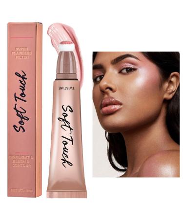 Face Stick Face Liquid Makeup Stick for Cheek CoParty Highlight Lasting HighlCream Stick 3D Makeup Stick for Wedding Stage H1 Highlight