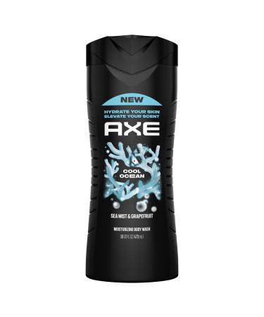 AXE Cool Ocean Men's Body Wash With Essential Oils 12H Refreshing Scent Body Wash For Men Clean and Fresh Scent 16 oz 16 Fl Oz (Pack of 1)