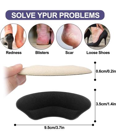 12 Pcs Premium Heel Inserts for Women & Men - Self-Adhesive Heel Protectors for Shoes Too Big - Heel Grips Liners for Relief of Heel Pain - Black & White - Buy Online on GoSupps.com