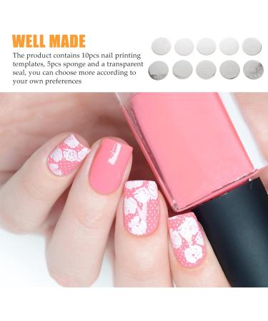 minkissy 1 Set Nail Plate Nail Print Tool Nail Art Stamping Nail Jelly Stamper Nail Image Plate Nail Art Images Silicone Nail Tools Nail Printing Template Image Board Steel Plate Manicure - Buy Online on GoSupps.com