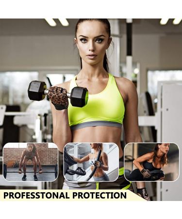 Full Palm Protection Workout Gloves for Women Men - Extra Grip for Gym, Weightlifting, Fitness - Leopard Design - Small - Buy Online on GoSupps.com