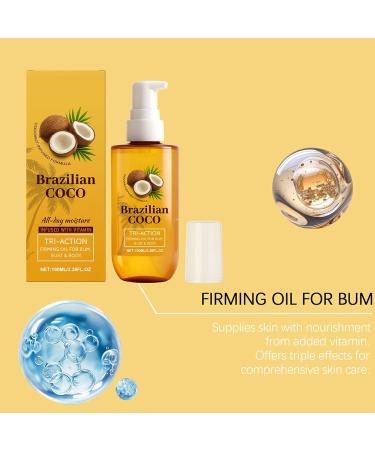  Dgayaeic Brazilian Firming Body Oil Moisture Barrier 100ml Organic Butter Firming Moisturizer Natural Coconut Body Oils with Confidence Boosting - Buy Online on GoSupps.com