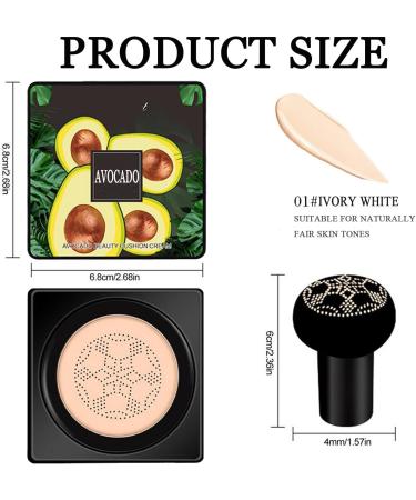 EHIOG Mushroom Head BB Cream CC Cream Air Cushion Face Foundation - Moisturizing & Brightening Formula for Even Skin Tone - Buy Online on GoSupps.com