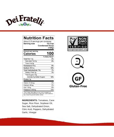 Dei Fratelli Tomato Soup - Gluten Free & All Natural - 5th Generation Recipe - 10.75 oz. cans 12 pack - Buy Online on GoSupps.com