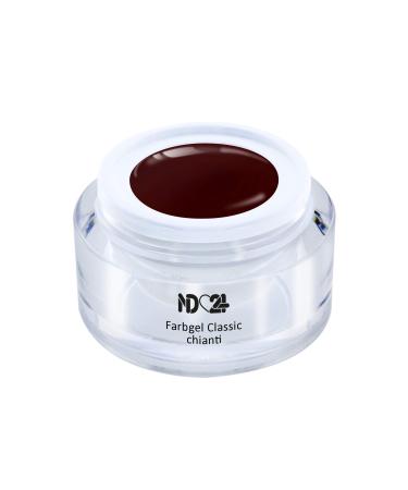 Uv Led Color Gel - Gel Classic Chianti - Red Color - Studio Quality - Made in Germany - 5ml