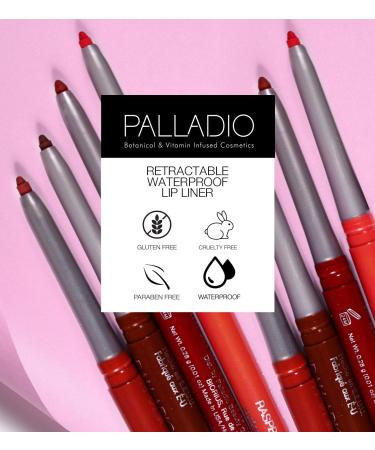 Palladio Retractable Waterproof Lip Liner - Raisin | High Pigment, Creamy, Smudge Proof, Long Lasting | No Sharpener Needed | 1 Count - Buy Online on GoSupps.com