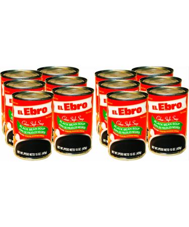 Ebro Foods El Black Bean Soup ( Cuban Style) Vegan 12/15 oz.