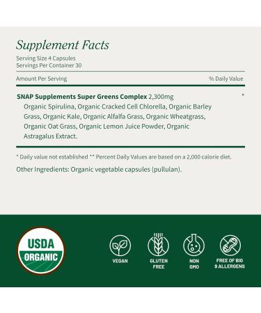 Snap Supplements Cholesterol Health + Organic Spirulina and Chlorella Bundle 60 + 120 Vegetarian Capsules - Buy Online on GoSupps.com