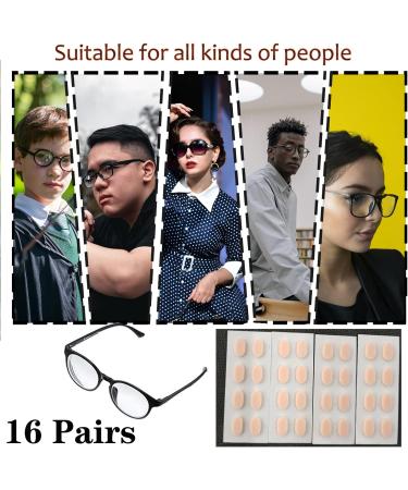 Zooetway 16 Pairs Self-Adhesive Glasses Nose Pads - Non-Slip 1mm Thick Sponge for Comfort & Stability - Ideal for Glasses & Sunglasses - Buy Online on GoSupps.com
