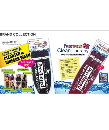FreeTress 3X Clean Therapy In Vinegar Wash Pre-Stretched Braids 52 - Pack of 3, 52 Inch 1B Color | Best Price & Quality - Shop Now! - Buy Online on GoSupps.com