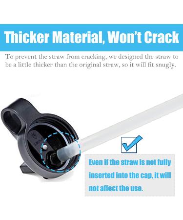 6-Pack BPA-Free Replacement Straws for Hydro Flask Wide Mouth Bottle Straw Lid | Compatible with Hydroflask Bottles | Includes Straw Brush - Buy Online on GoSupps.com