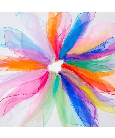 Buy 30-Piece CJBin Colorful Square Chiffon Towels for Babies - 60x60cm Dance & Kindergarten Sensors - Buy Online on GoSupps.com