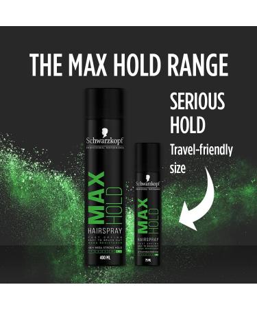 Schwarzkopf Professional Styling Max Hold Hairspray 48HR Mega Strong Hold Multipack 6 x 400 ml 400 ml (Pack of 6) - Buy Online on GoSupps.com