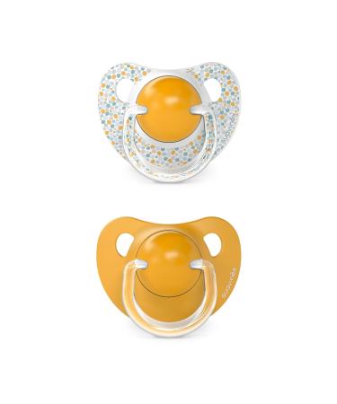 Suavinex Dreams Flat Duo Yellow Pacifier - 2 Silicone Pieces for Infants | International Shipping - Buy Online on GoSupps.com