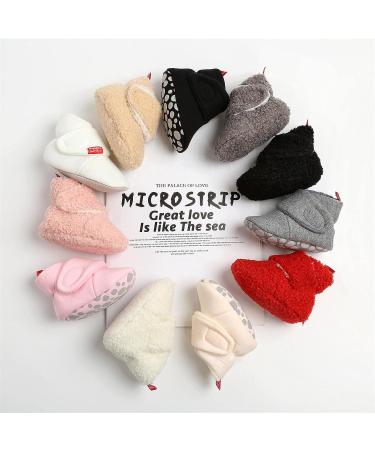 Baby Booties Slippers | Infant Boots for First Steps | Winter Sock Crib Shoes | Boys Girls 0-18 Months | 6-12 Months C Black - Buy Online on GoSupps.com