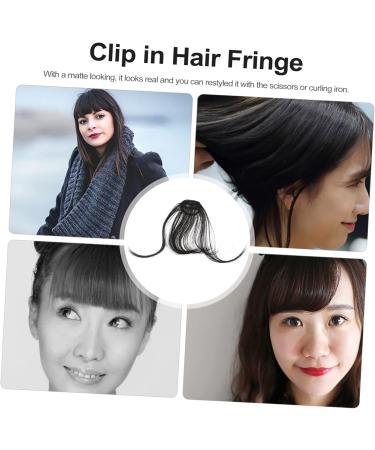 MAGICLULU Piece Womens Hair Clips Ladies Wigs Black Hair Clips French Barrette Bangs Hair Clip Thick Braided Hair Clips Clip Bangs Clip in Fringe Clip in Bangs Real Hair Slim Curtain Miss medium Black - Buy Online on GoSupps.com