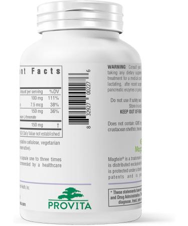 Provita Magnesium L-Threonate Supplement | Cognitive Support & Brain Electrolyte Balance | High Absorption Magnesium for Memory Focus & Brain Health | Vegan Capsules | 50mg Elemental Magnesium - Buy Online on GoSupps.com