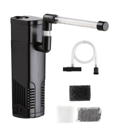 NICREW Aquarium Internal Filter Adjustable Flow Aquarium Filter with Water Pump for Aquarium up to 20L Quiet 3.5 W 150 L/h