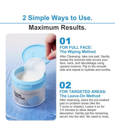 Exfoliating Toner Pads 88 Count - 1% Salicylic Acid (BHA) + Sodium Hyaluronate - Gentle Daily Pads for Acne & Blackheads Pore Refining for Sensitive & Oily Skin - Buy Online on GoSupps.com