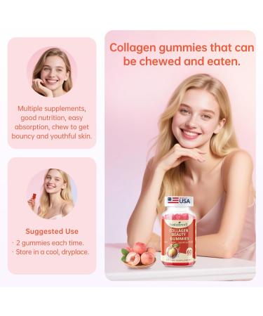 SustainWell Collagen Peptide Gummies for Women & Men Sugar-Free Protein Supplement Supports Skin Elasticity Hair Growth & Nail Strength 60 Count - Buy Online on GoSupps.com