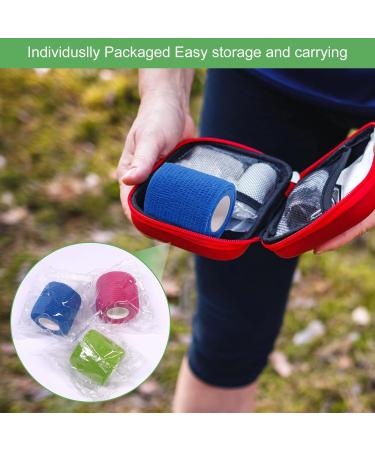 Self Adhesive Elastic Bandage Wrap - ForTomorrow 24 Pack 2 x 5 Yards - Breathable, Waterproof, Assorted Colors - Ideal for First Aid, Sports, and Pet Care - Buy Online on GoSupps.com