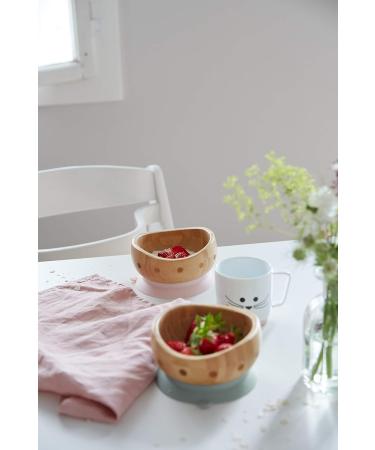 L SSIG Bamboo Bowl with Suction Cup - Eco-Friendly Cat Bowl in Grey | Perfect for Kids & Toddlers - Buy Online on GoSupps.com