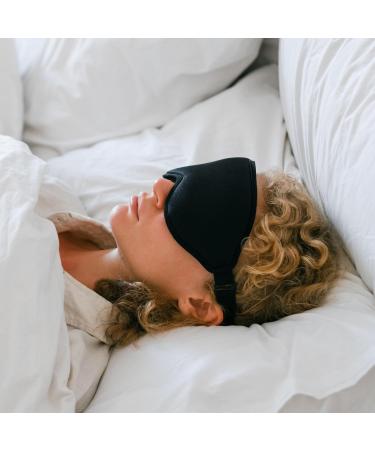 Shapevital 3D Sleep Mask Deluxe - Black Eye Mask for Women & Men Comfortable Blindfold for Side Sleepers Perfect for Travel - Buy Online on GoSupps.com