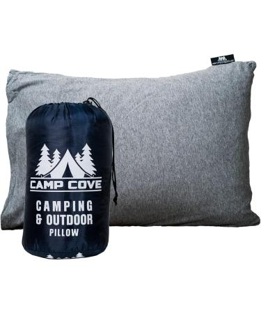Camp Cove Camping and Outdoor Pillow - Jersey Cotton Camp Pillow for Sleeping - Compressible Shredded Memory Foam Pillow for Camping  Backpacking  Hiking and Traveling - Machine Washable - Buy Online on GoSupps.com