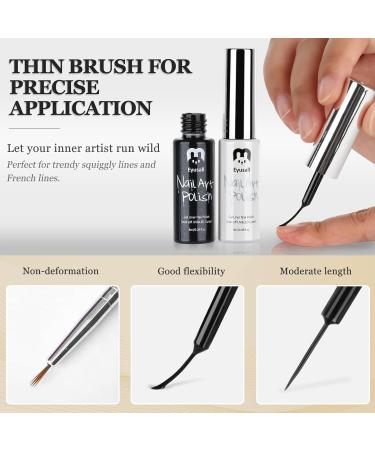 French Tip Nail Polish Set - 4 pcs Gel Art Polish Kit | Classic White Gold Silver Black | Soak Off LED/UV Curing for Manicure Salon - Buy Online on GoSupps.com